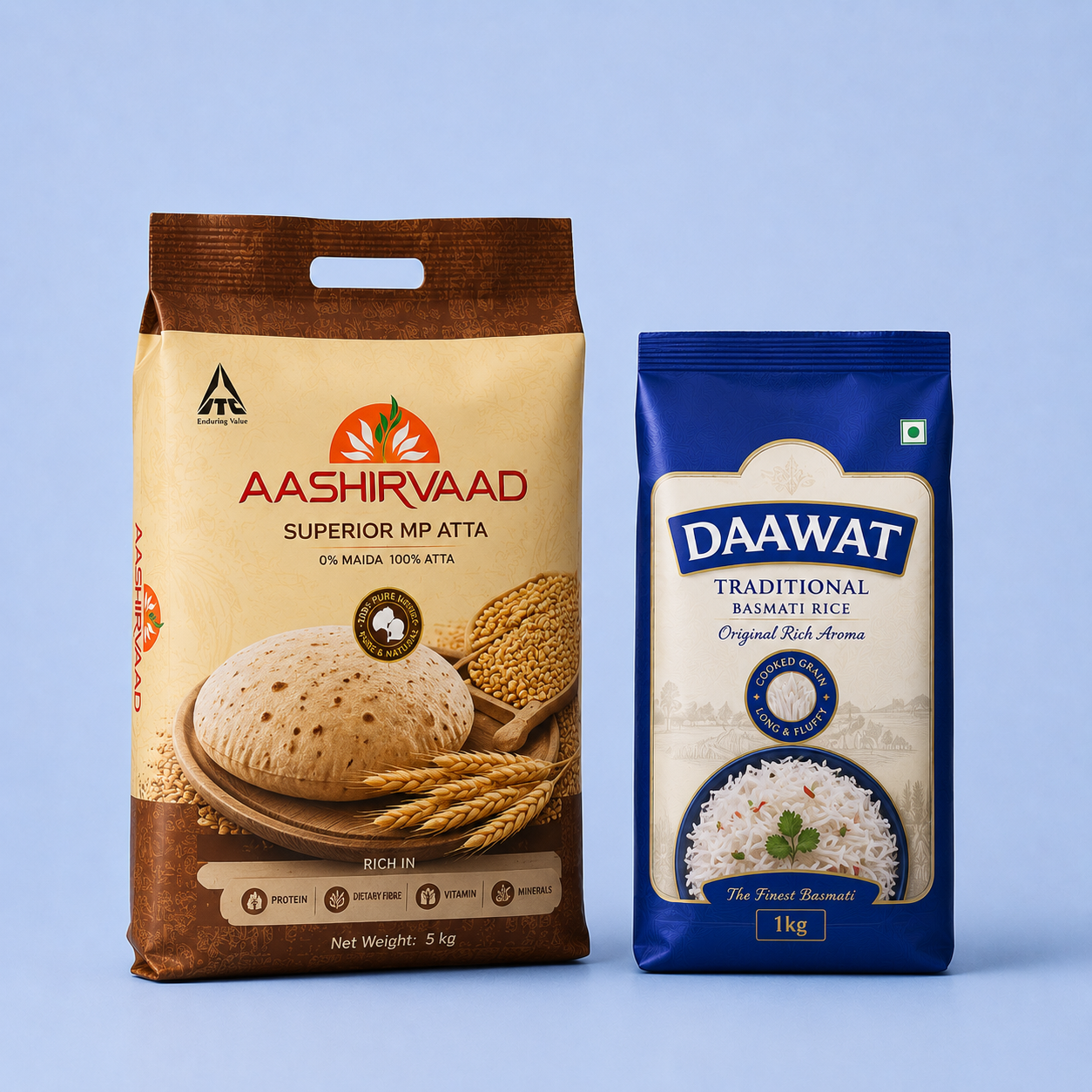 Atta, Rice & Dal