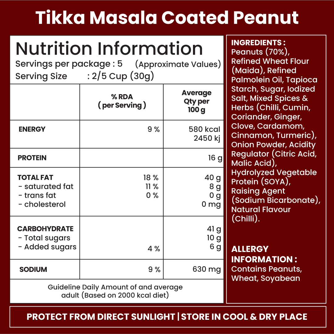 Tikka Masala Coated Peanuts